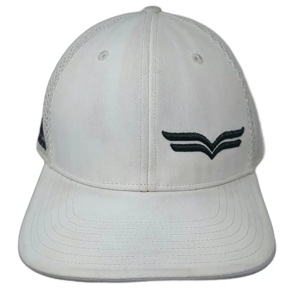Adidas Vessel Golf Baseball Cap White XL Mesh Back Fitted Wing Logo Sport Hat